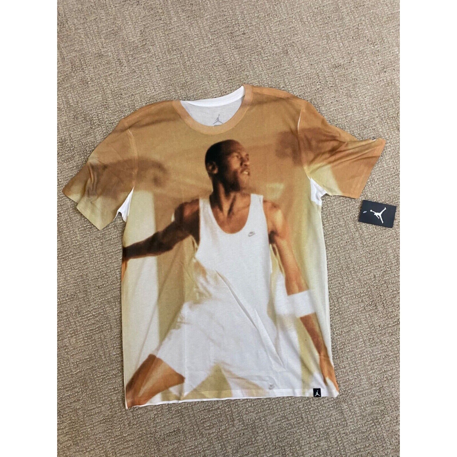 Men's Michael Jordan Sportswear Tee Photo AOP All Over Print Size Large