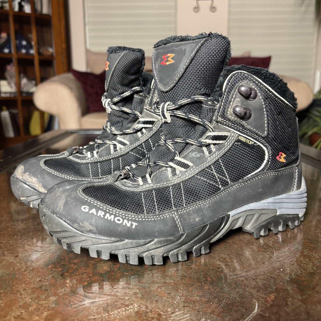 Garmont Momentum Snow Mid GTX Hiking Boots Womens 8.5 Black Insulated Waterproof