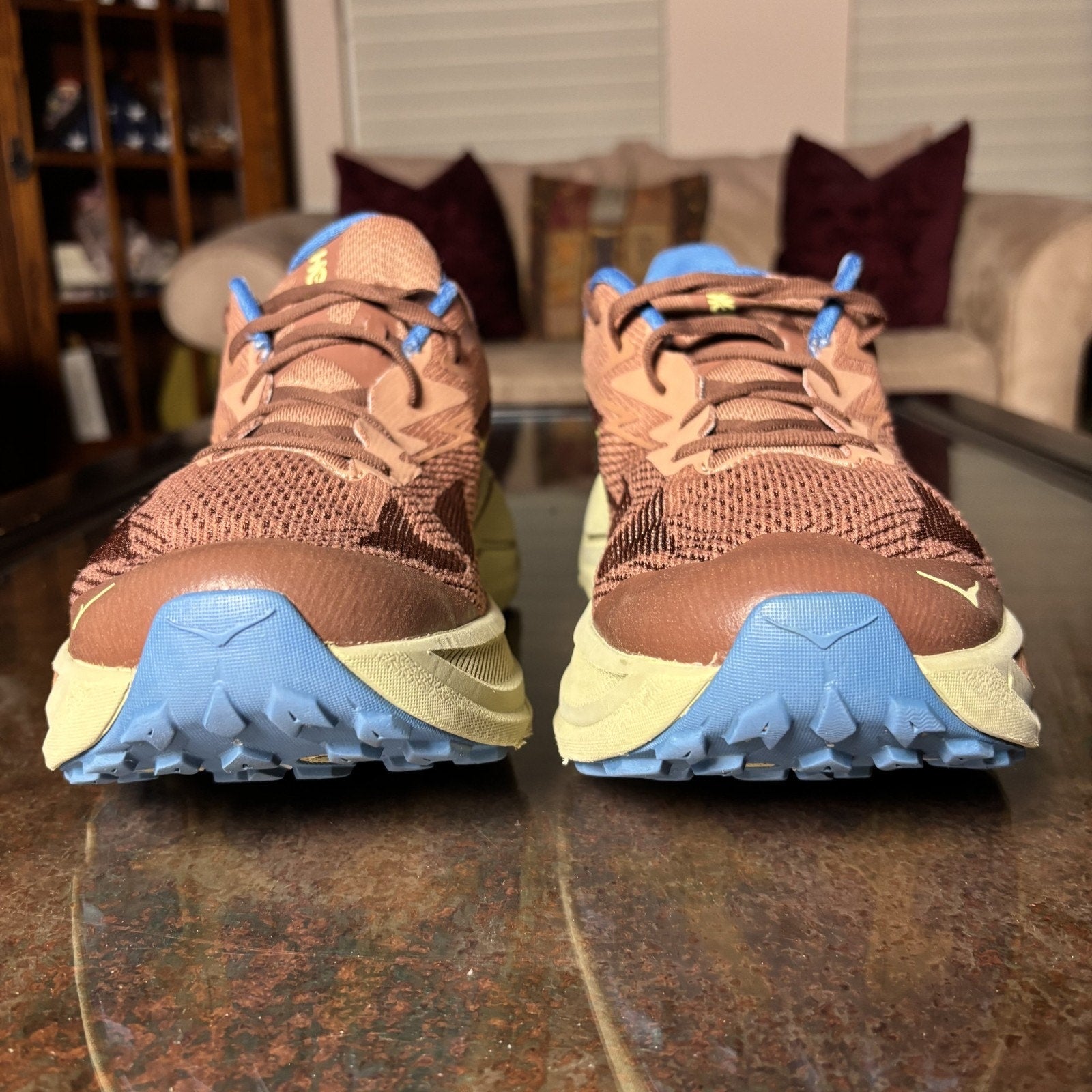 Hoka One One Challenger 8 Mens 13 Brown Trail Running Athletic Gym Shoes Sneaker