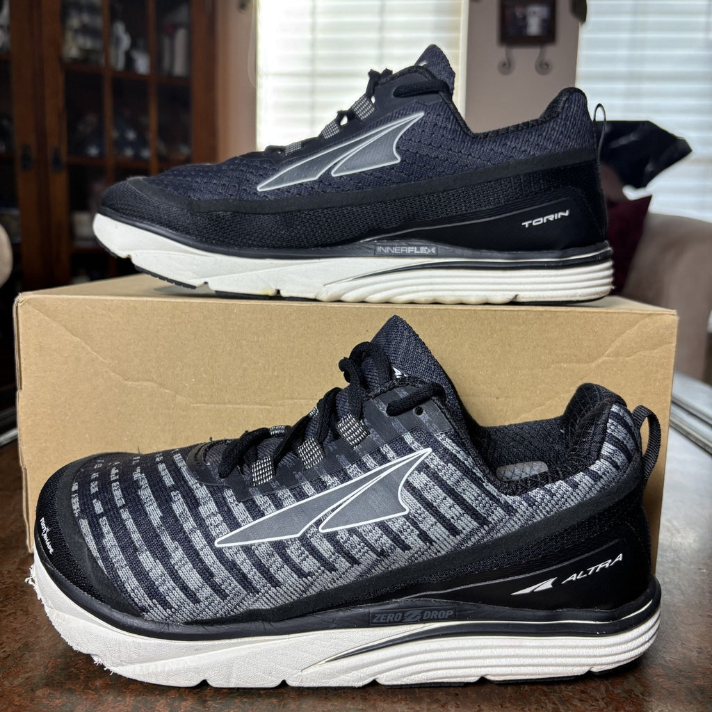 Altra Torin Knit 3.5 Shoes Women's Size 9 Black Grey Athletic Running Zero Drop