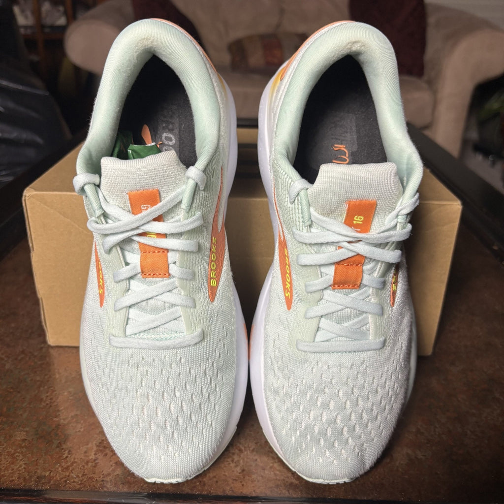 Brooks Ghost 16 Shoes Women's Size 9.5 Mint Green Road Running Athletic Sneakers