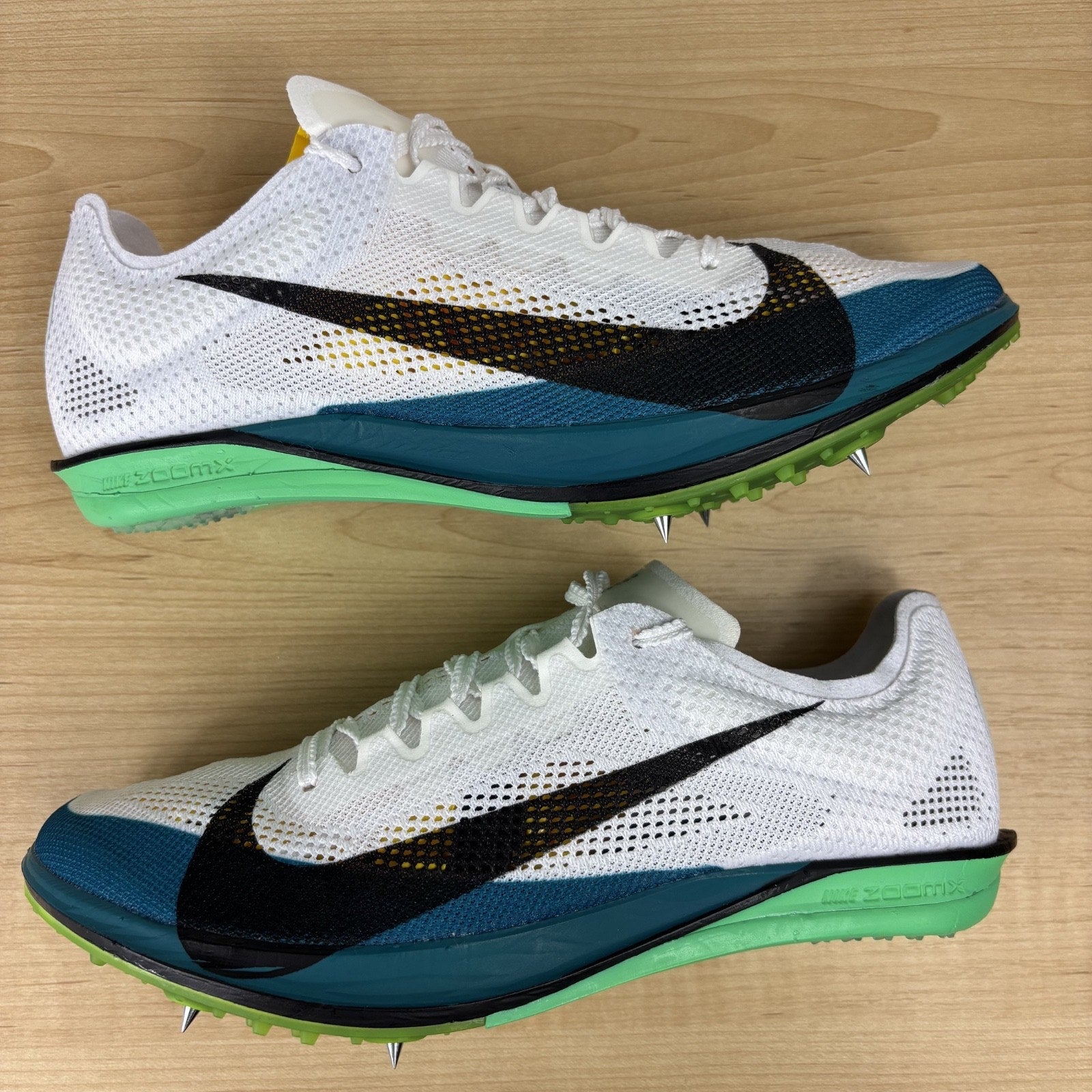 Nike ZoomX Dragonfly 2 Elite Track & Field Spikes Mens Size 11.5 White Green NEW