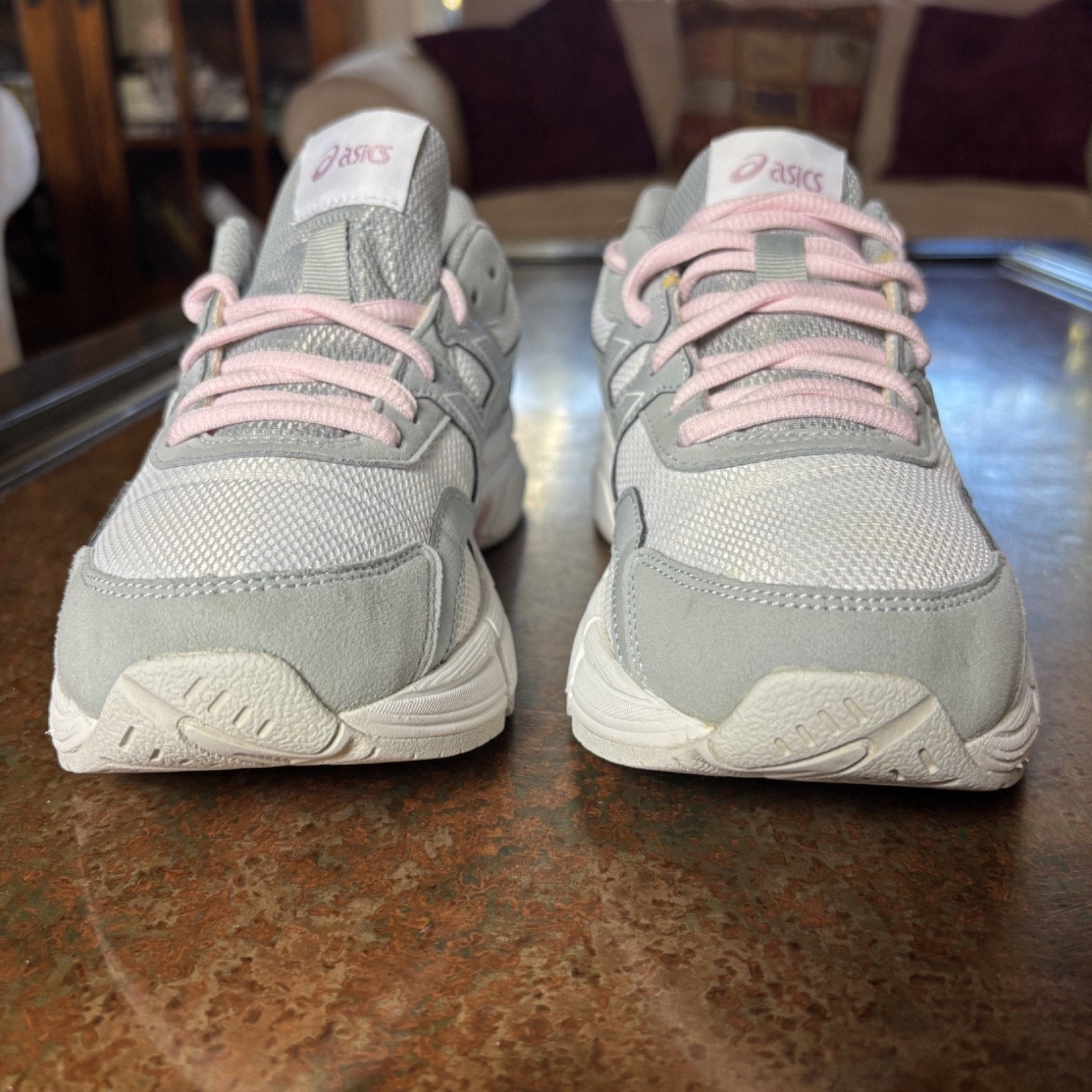 Asics Gel-Jog MC Shoes Women's Sz 7 Grey Pink Athletic Lifestyle Sneakers Sample
