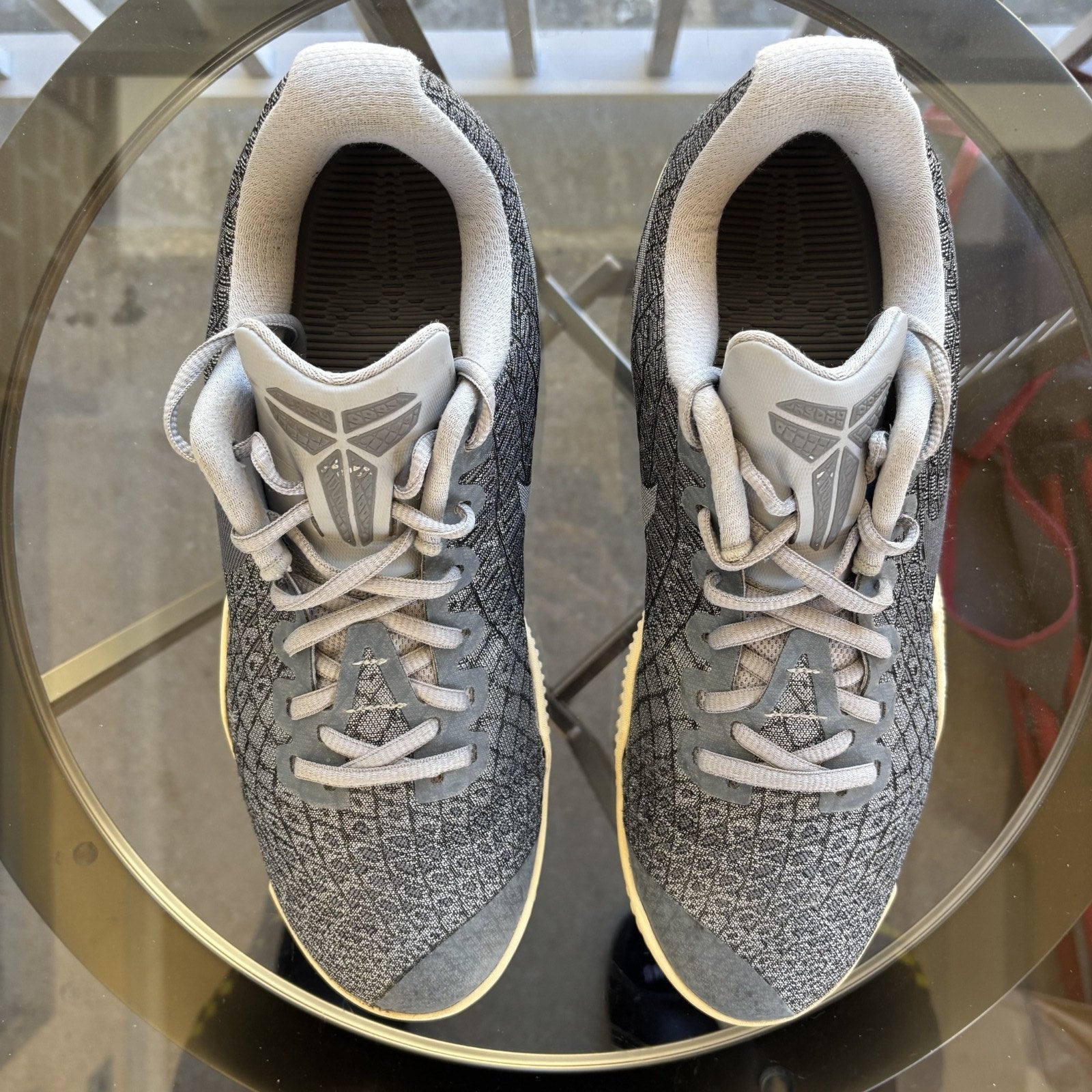 Nike Mamba Instinct Shoes Men's Size 9.5 Grey White Athletic Basketball Sneakers
