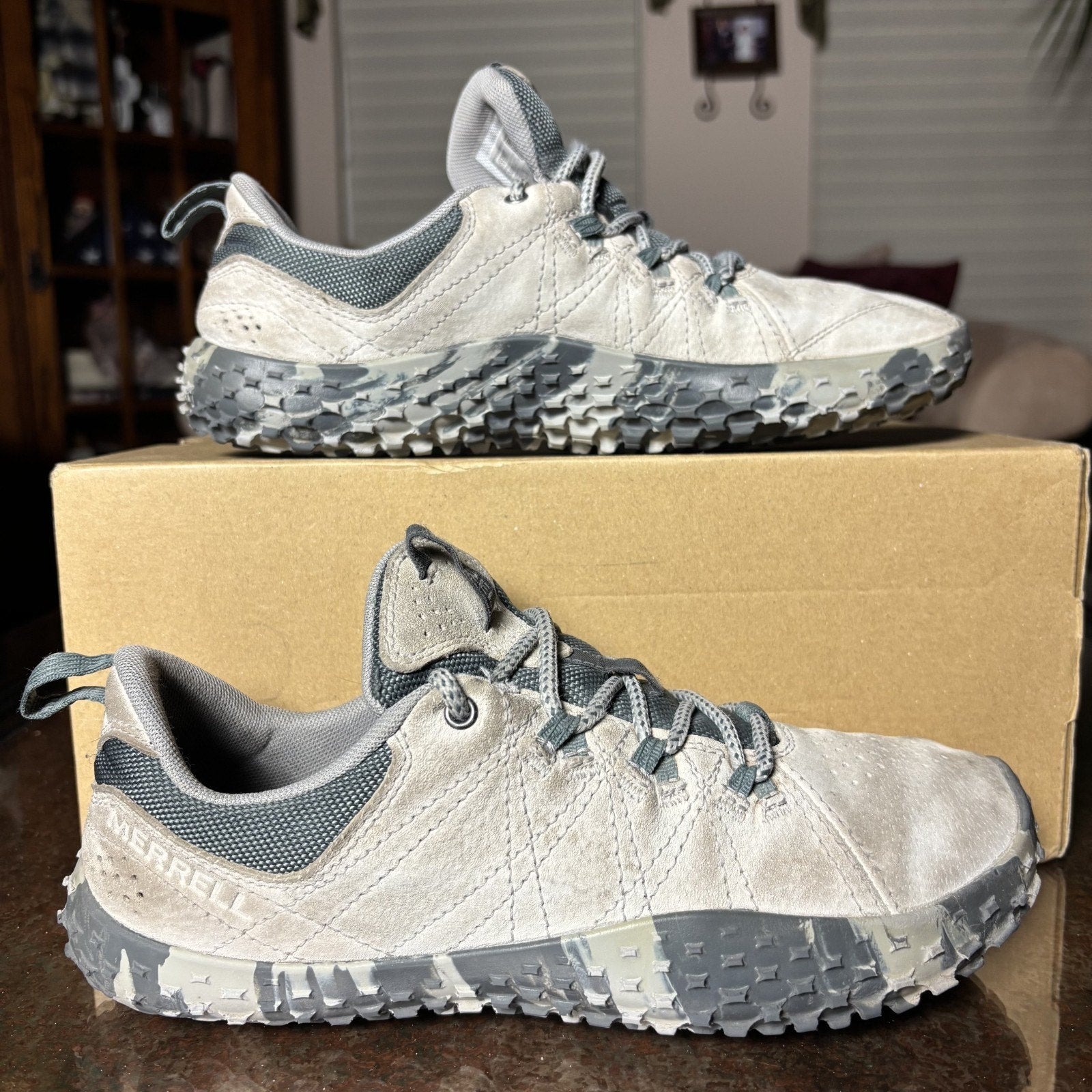 Merrell Wrapt Barefoot Shoes Women's 8.5 Grey Athletic Trail Running Minimalist