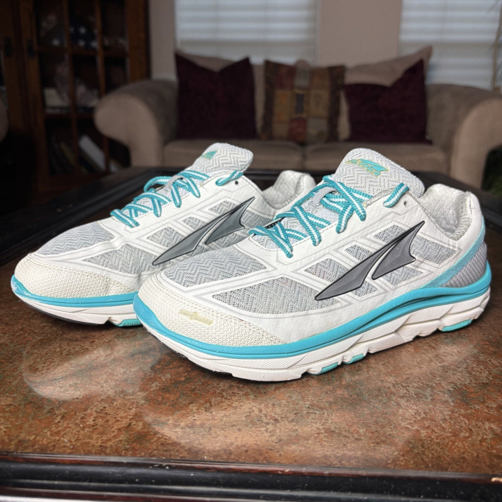 Altra Provision 3.5 Shoes Women's 8.5 White Teal Road Running Athletic Sneakers