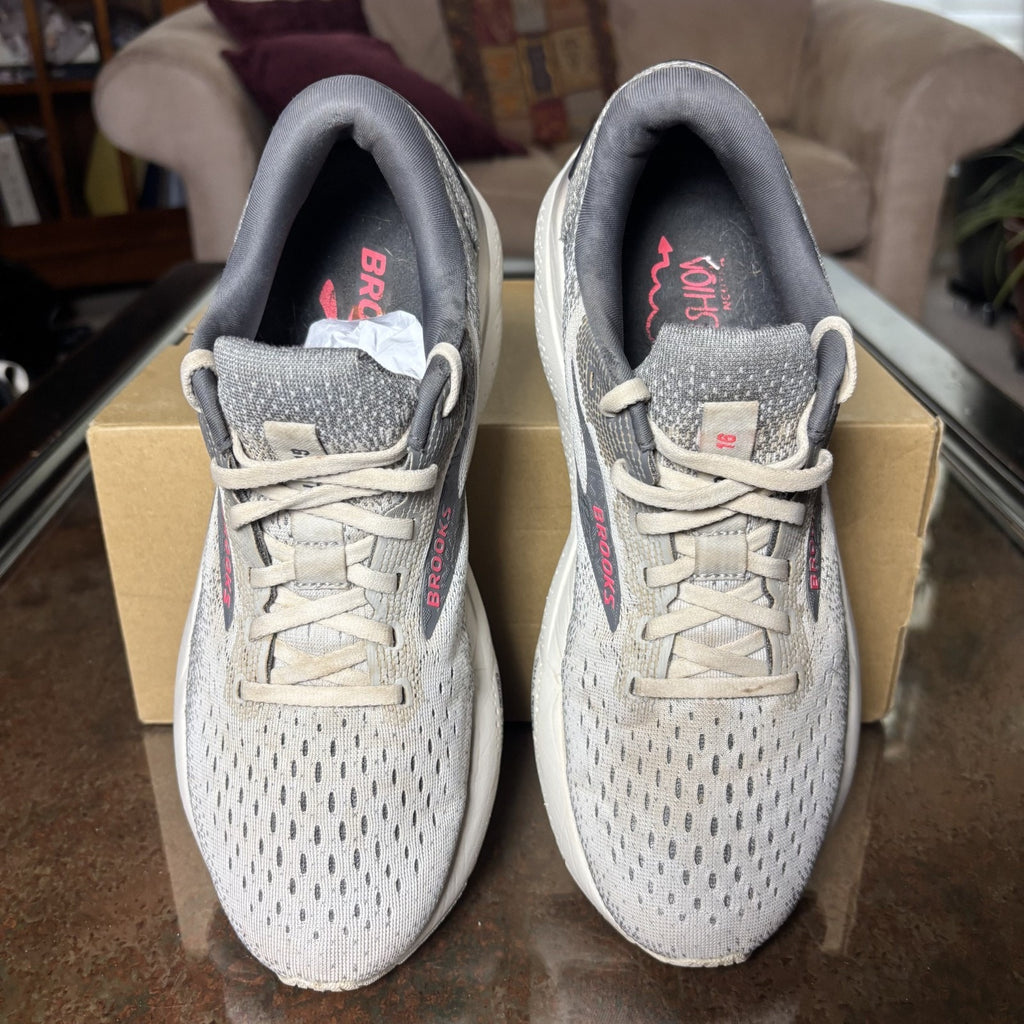Brooks Ghost 16 Womens Size 10 Gray Road Running Athletic Walking Shoes Sneakers