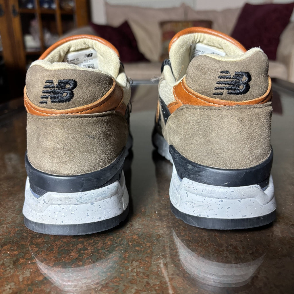 New Balance 998 Shoes Womens Size 7.5 Brown Leather Suede Lifestyle Gym Sneakers
