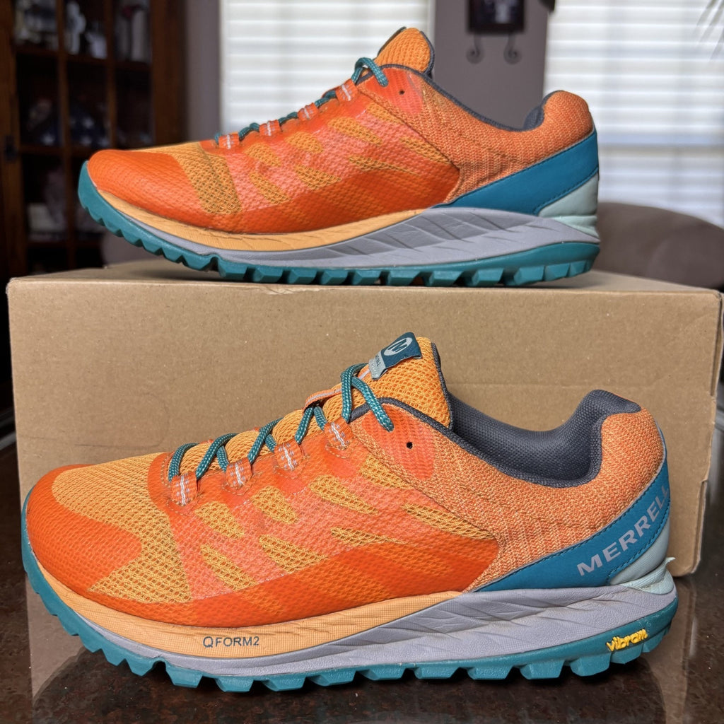 Merrell Antora 2 Shoes Women's 8 Orange Trail Running Hiking Athletic Sneakers