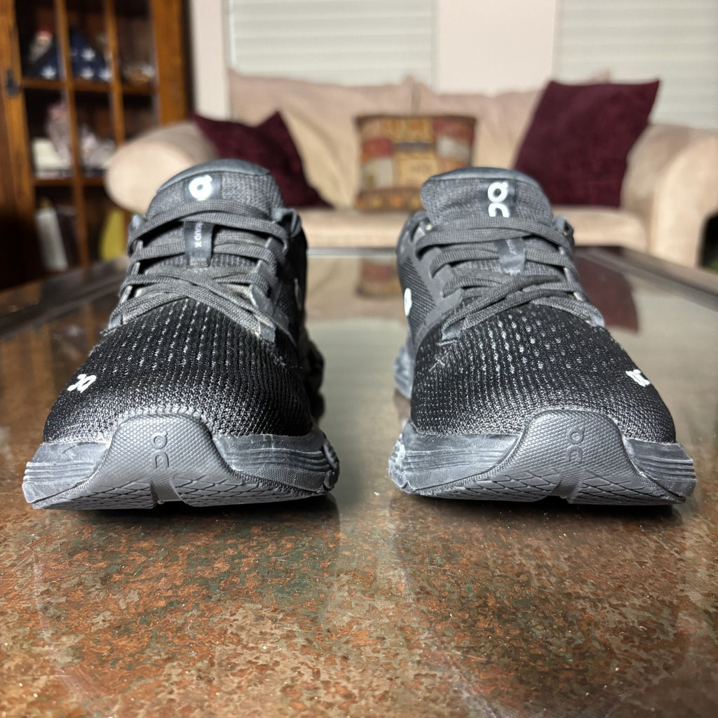 On Cloud X 4 Shoes Womens Size 8 Black Road Running Athletic Gym Comfort Sneaker