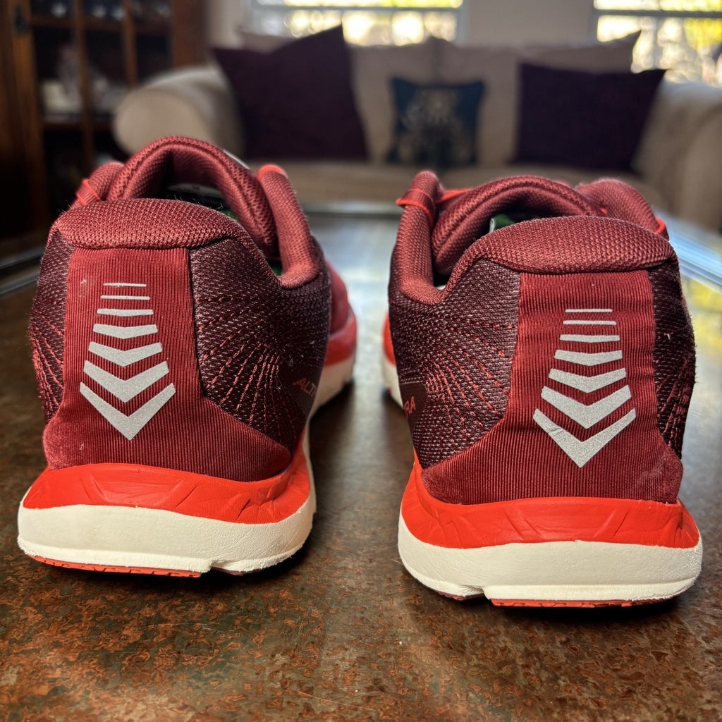 Altra Rivera 2 Road Running Shoes Mens Sz 9 Red Athletic Zero Drop Gym Sneakers