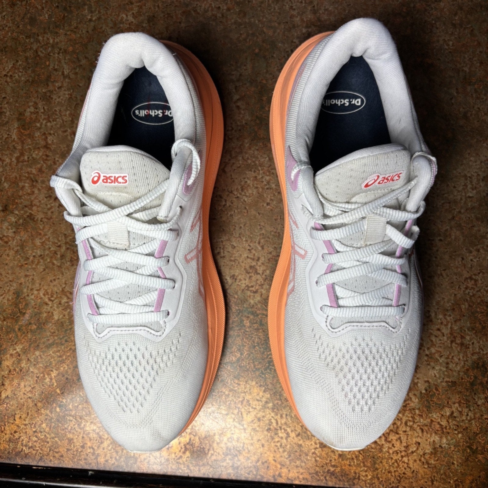 ASICS GT-1000 13 Shoes Women’s 10 White Orange Running Jogging Athletic Sneakers