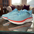 Hoka One One Clifton 8 Shoes Womens 10 D Wide Blue Athletic Running Gym Sneakers