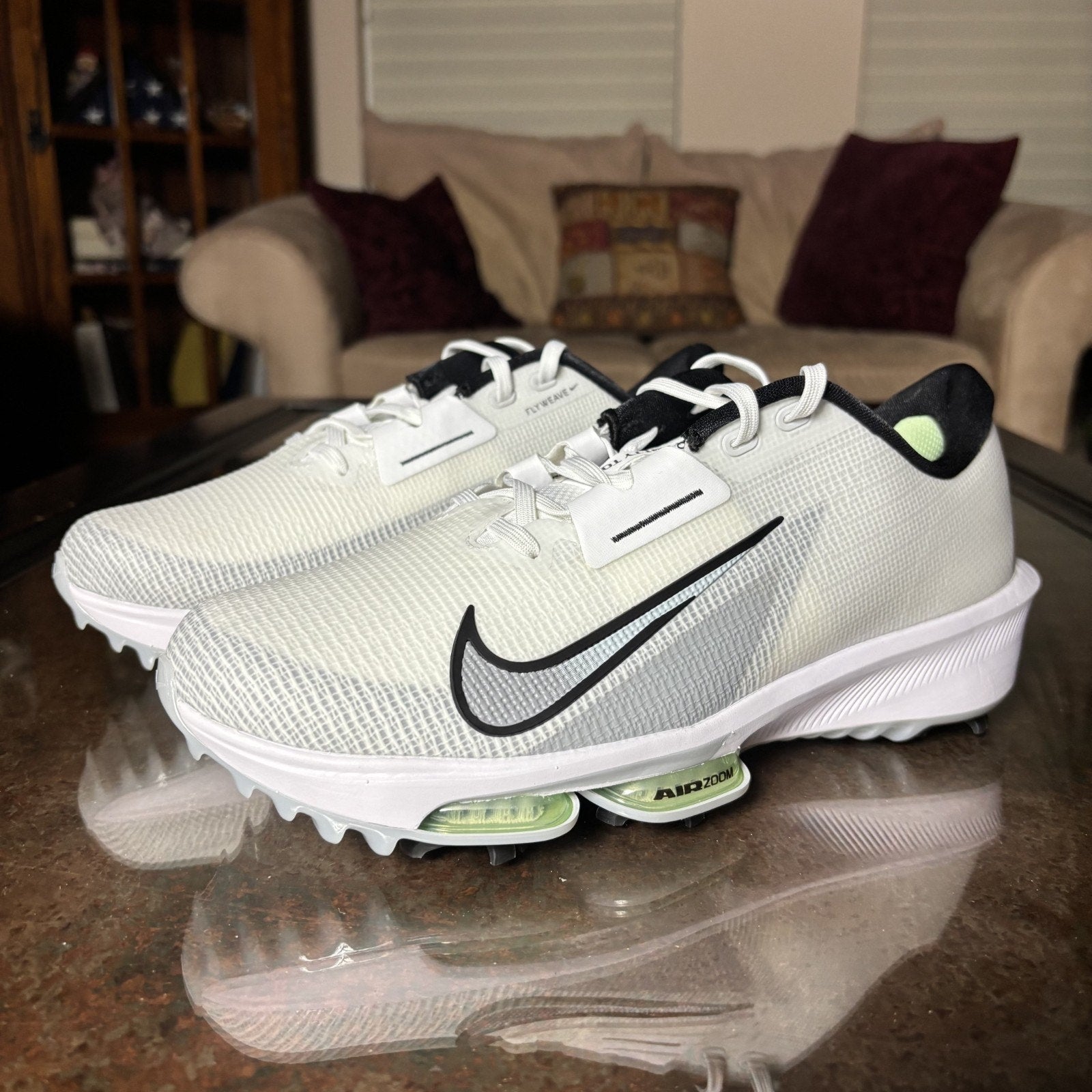 Nike Air Zoom Infinity Tour 2 Mens Size 9.5 White Golf Shoes Performance Comfort