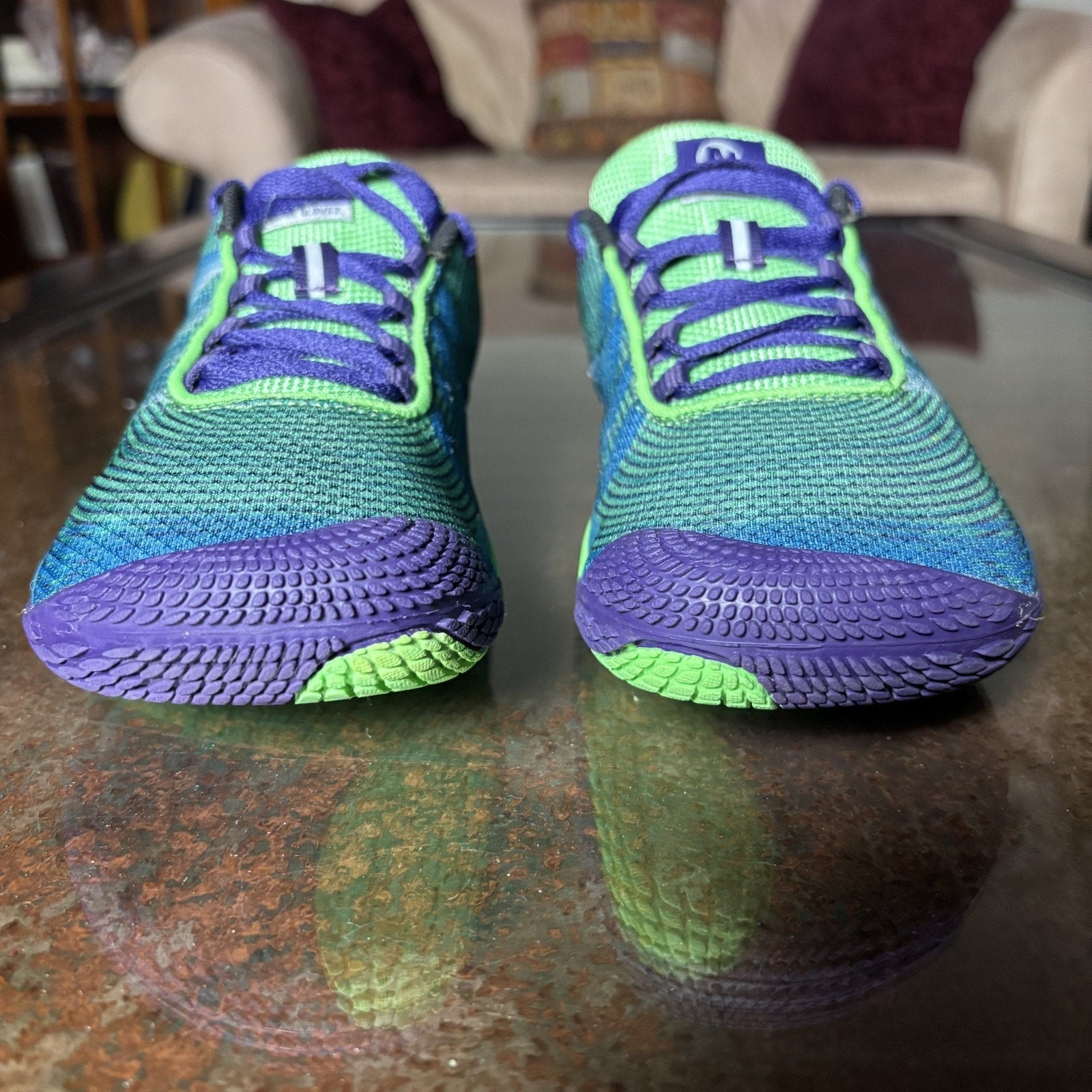 Merrell Vapor Glove 2 Shoes Women's 9 Blue Green Barefoot Minimalist Athletic