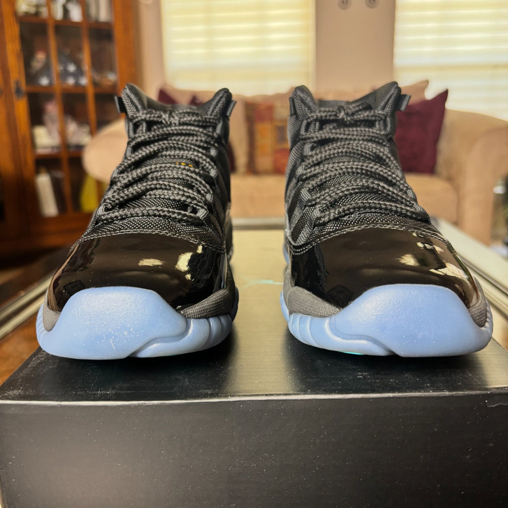 Nike Air Jordan 11 Retro Gamma Black Patent Leather Shoes Sneakers GS Sizes NEW