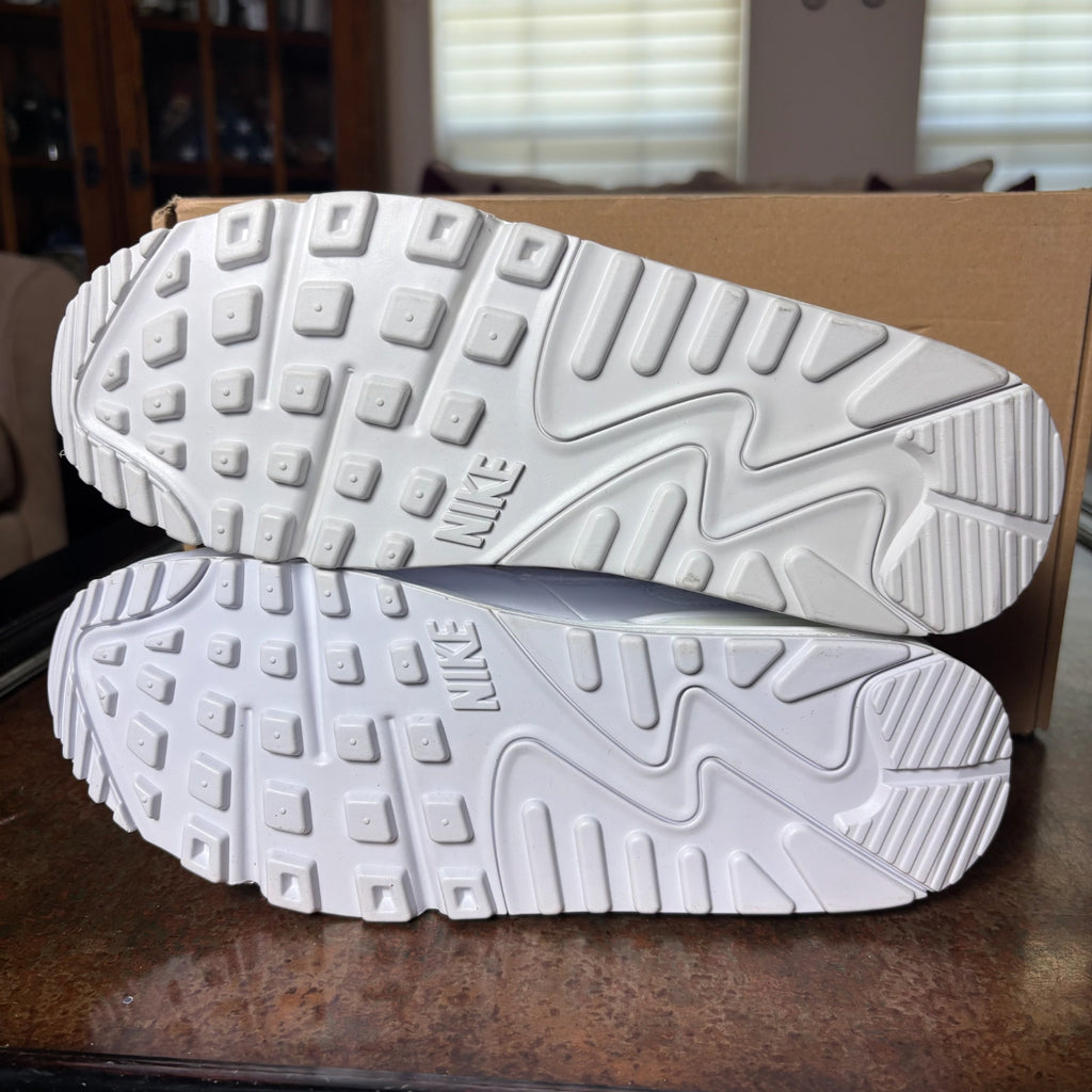 Nike Air Max 90 White Leather Mesh Athletic Lifestyle Sneakers Women's Sizes NEW