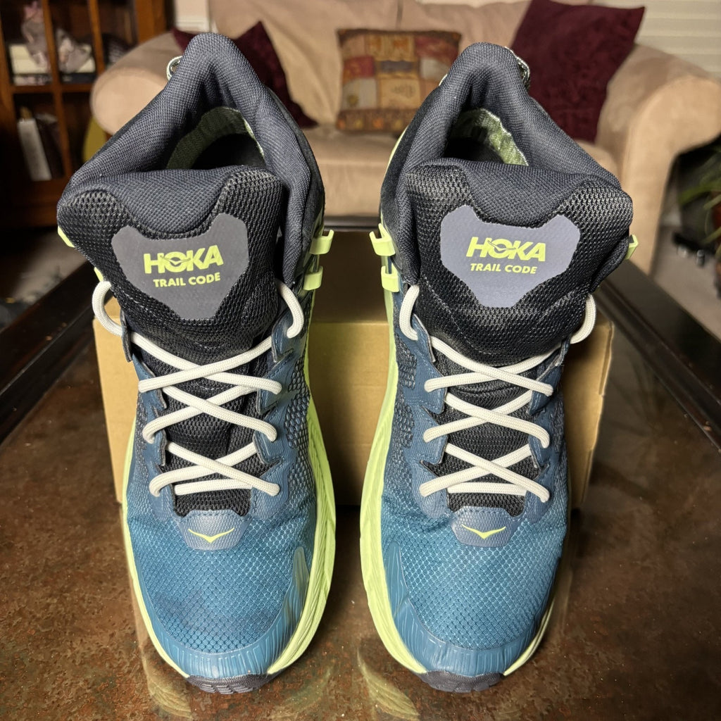 Hoka One One Trail Code GTX Hiking Boots Mens Size 11 Blue Outdoor Running Shoes