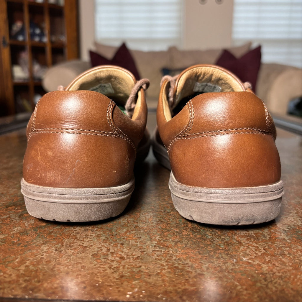 Lems Nine2Five Dress Shoes Mens 8.5 Minimalist Zero Drop Brown Leather Sneakers