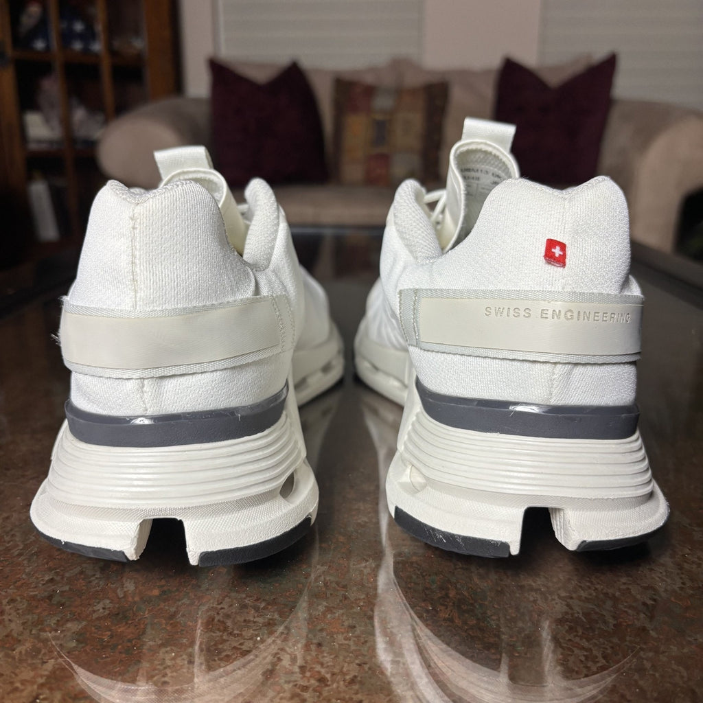 On Cloudnova Form Mens 13 White Road Running Athletic Gym Comfort Shoes Sneakers