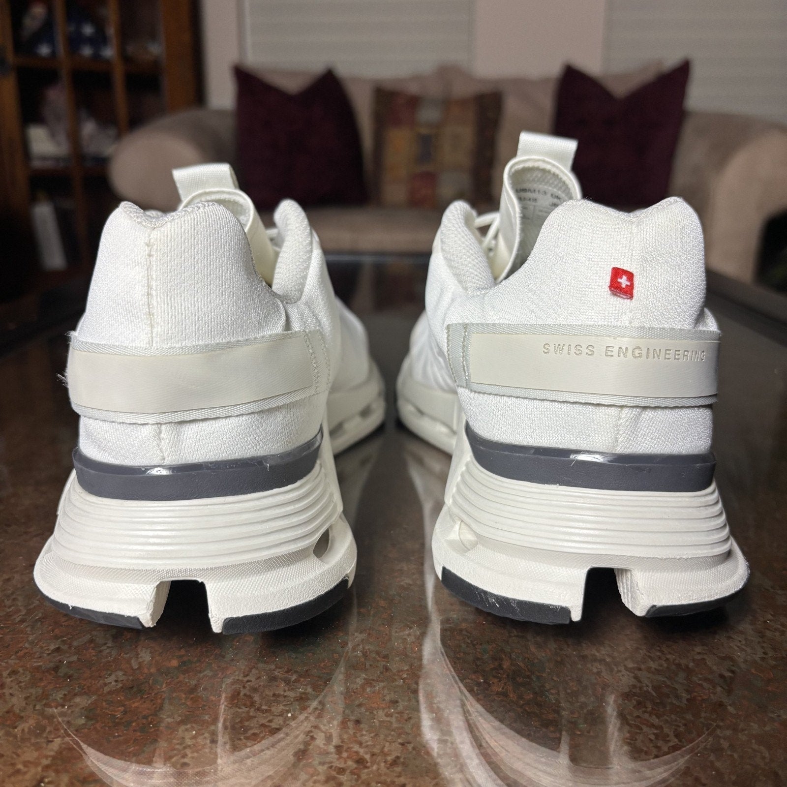 On Cloudnova Form Mens 13 White Road Running Athletic Gym Comfort Shoes Sneakers