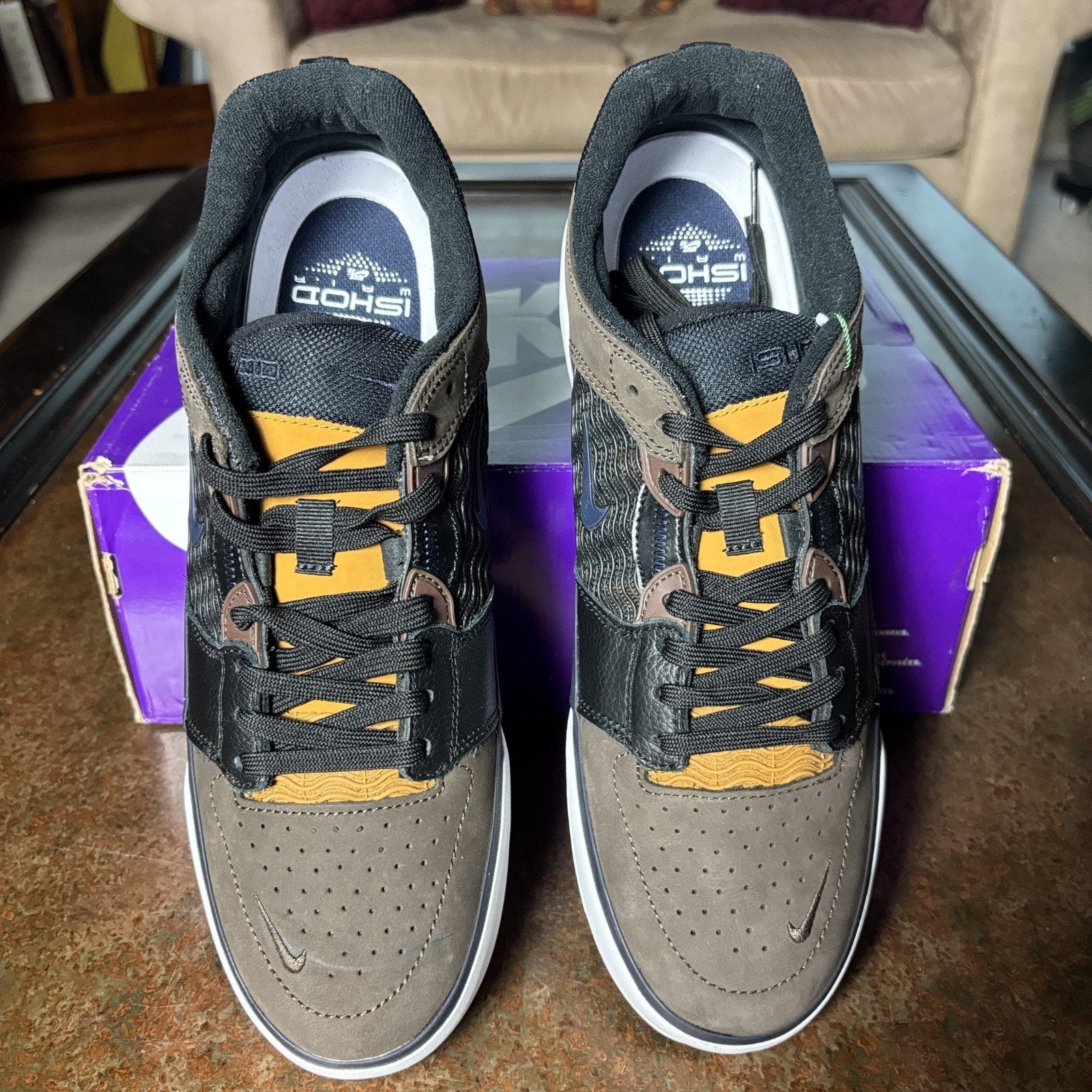 Nike Ishod Wair SB Premium Brown Skateboarding Casual Shoes Sneakers Mens Sizes