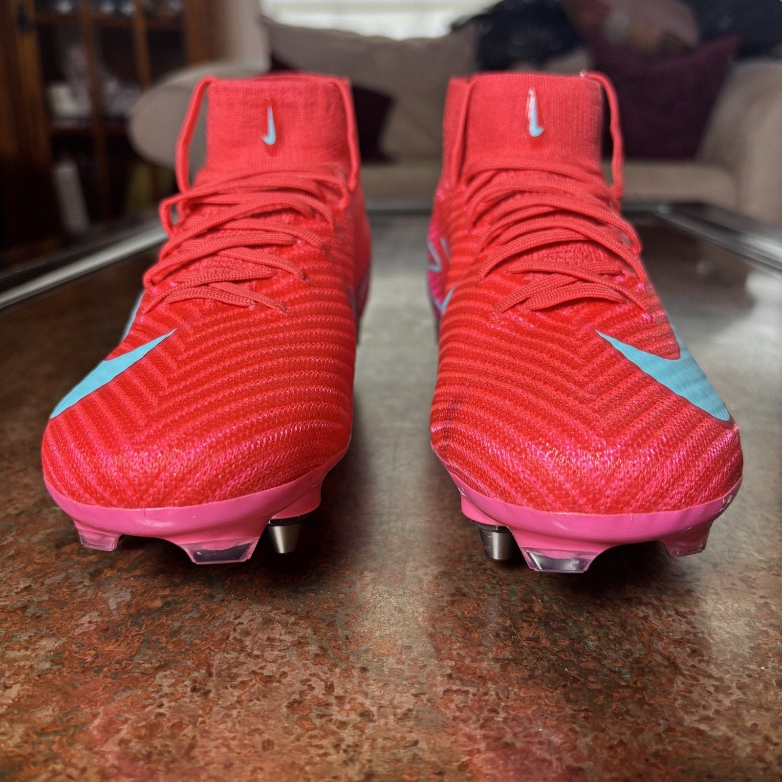 Nike Zoom Mercurial Superfly 10 Elite SG PRO Soccer Cleats Women's Sz 8 Red Pink