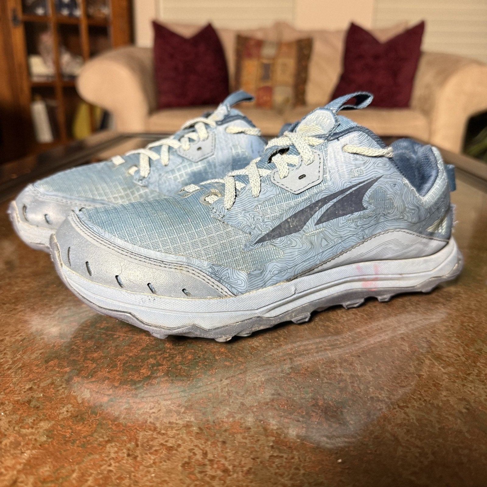 Altra Lone Peak 6 Trail Running Shoes Women's 8 Navy Blue Athletic Gym Zero Drop