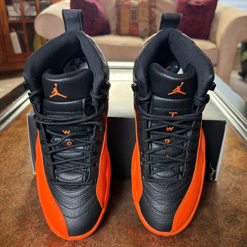 Nike Air Jordan 12 Retro WNBA Black Orange Basketball Shoes Sneaker Womens Sizes