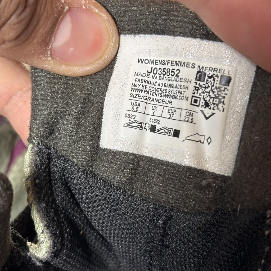 Merrell Moab 3 Mid Waterproof Hiking Boots Women's 6.5 Green Trail Outdoor Shoes