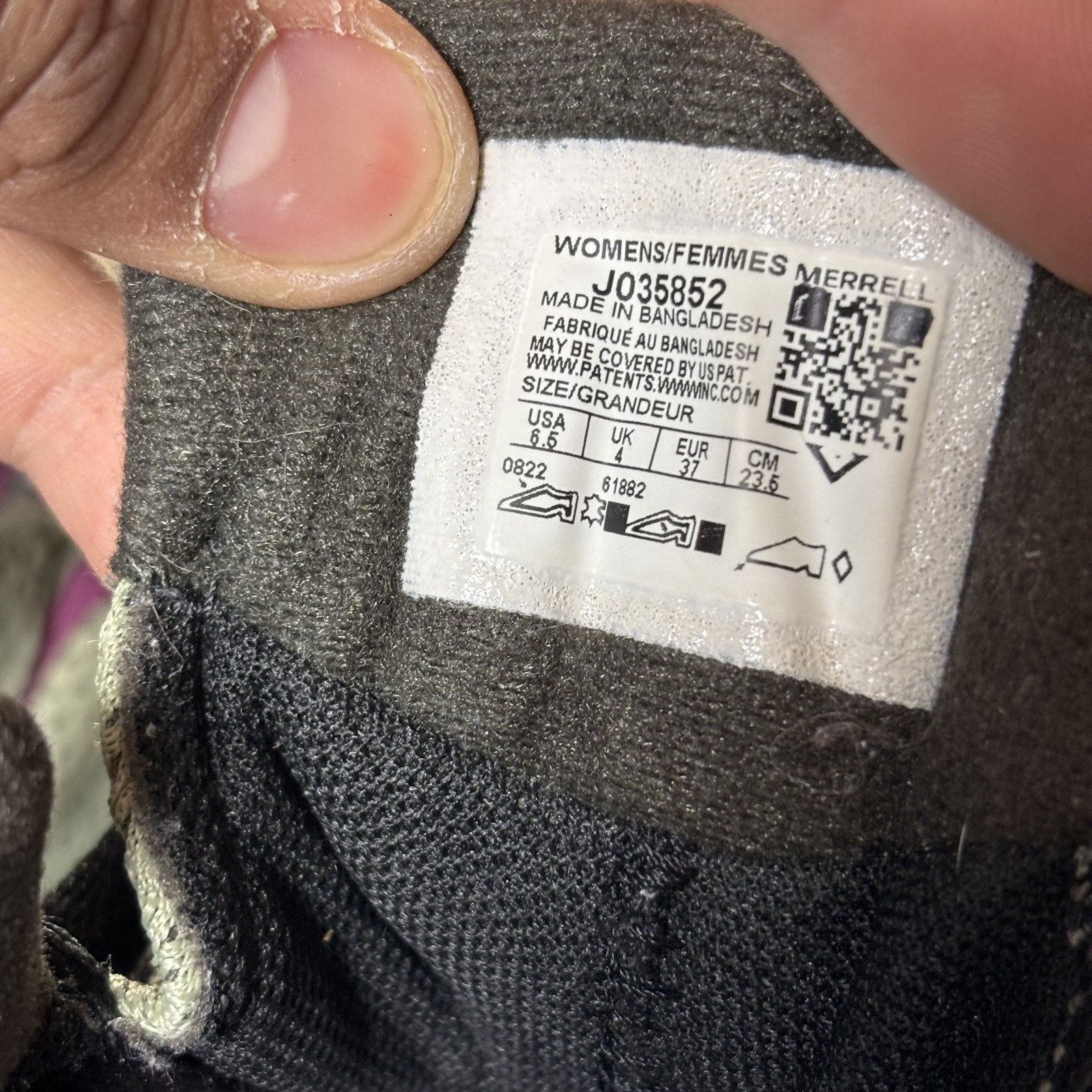 Merrell Moab 3 Mid Waterproof Hiking Boots Women's 6.5 Green Trail Outdoor Shoes