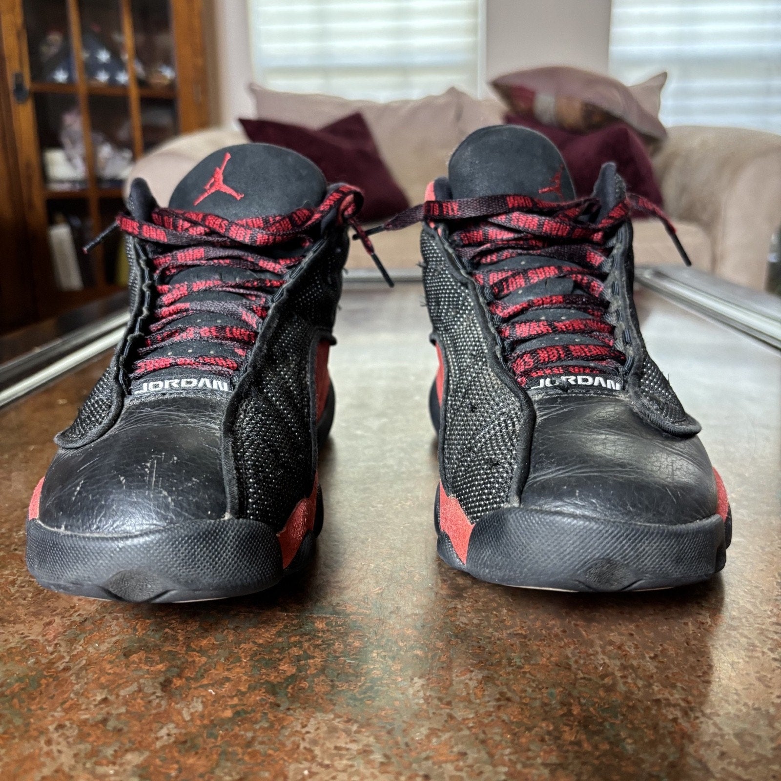 Nike Air Jordan 13 Retro Bred Basketball Shoes Mens Sz 8 Black Red Sneakers 2018
