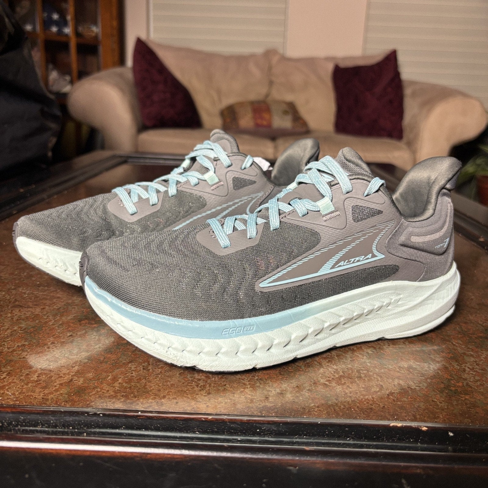 Altra Torin 7 Women's Size 8 Grey Teal Road Running Athletic Gym Shoes Sneakers