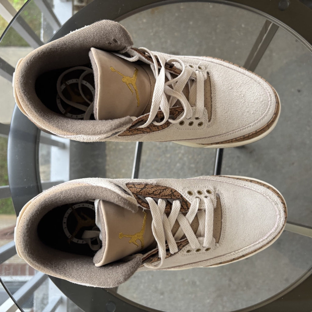 Nike Air Jordan 3 Retro Palomino Shoes Mens Size 8 Brown Casual Sneakers B Grade