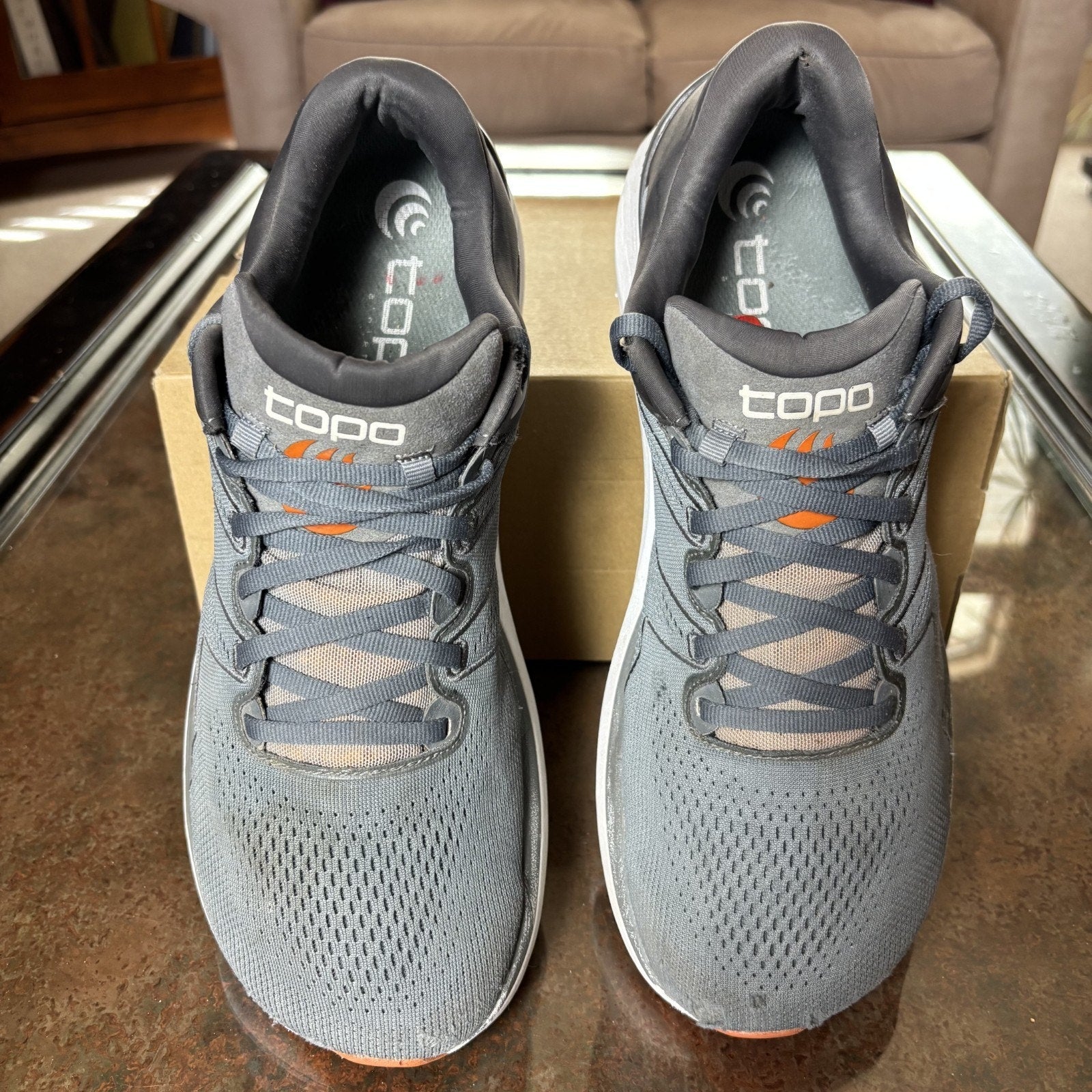Topo Athletic Phantom 2 Shoes Men's 11.5 Gray Road Running Athletic Gym Sneakers