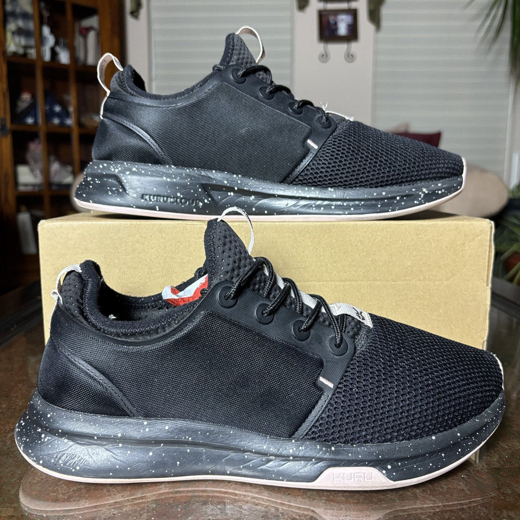 Kuru Atom Shoes Women's Size 11.5 Black Pink Athletic Comfort Walking Sneakers