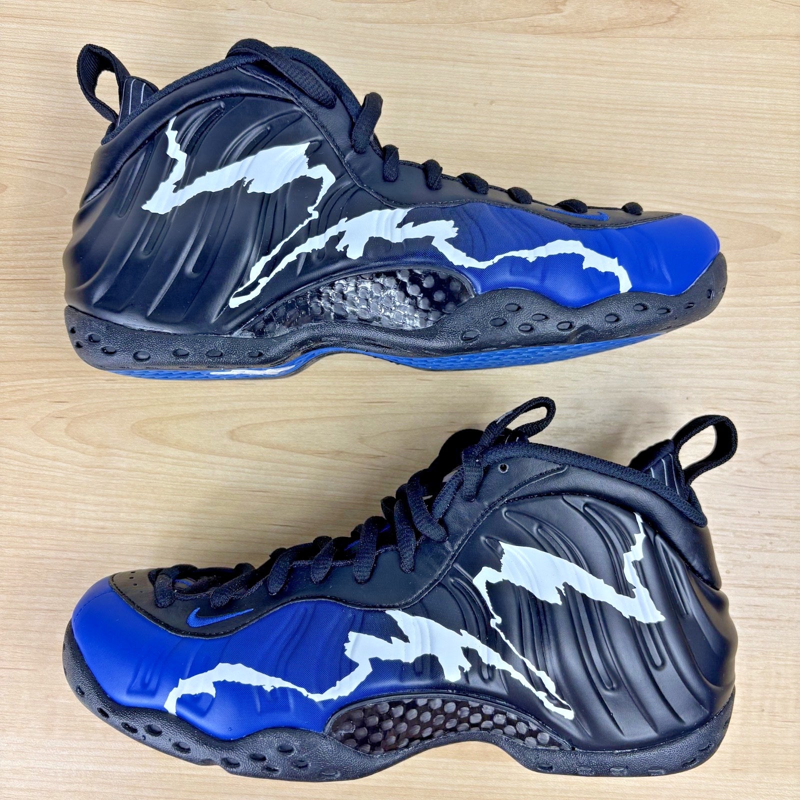 Nike Air Foamposite One Sneakers Mens Size 8 Black Blue 1996 All-Star Game Shoes