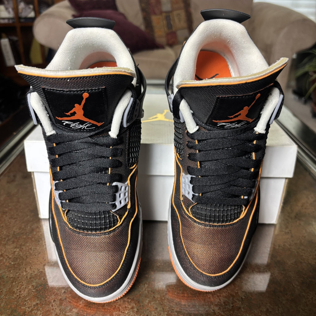 Air Jordan 4 Retro Starfish Shoes Women's 9.5 Orange Casual Basketball Sneakers