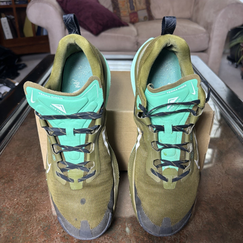 Nike React Terra Kiger 9 Trail Running Shoes Mens Size 11.5 Green Trail Sneaker