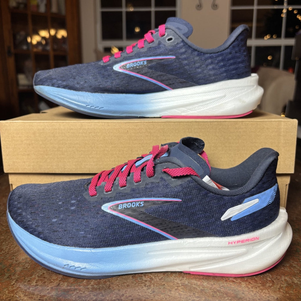 Brooks Hyperion Road Running Shoes Women's Size 7.5 Blue Pink Athletic Sneakers