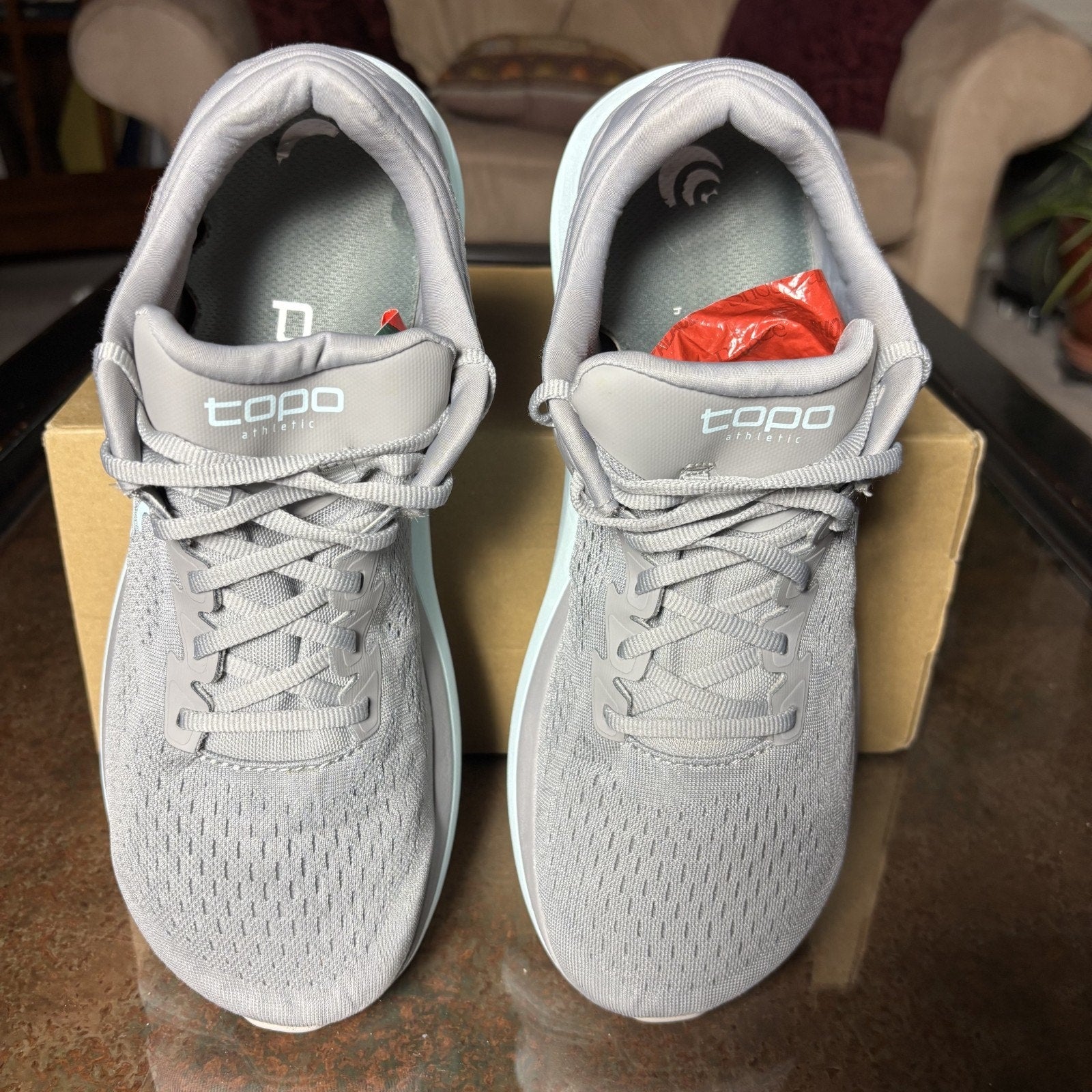 Topo Athletic Phantom 3 Shoes Women's 10.5 Grey White Road Running 5MM Drop Gym