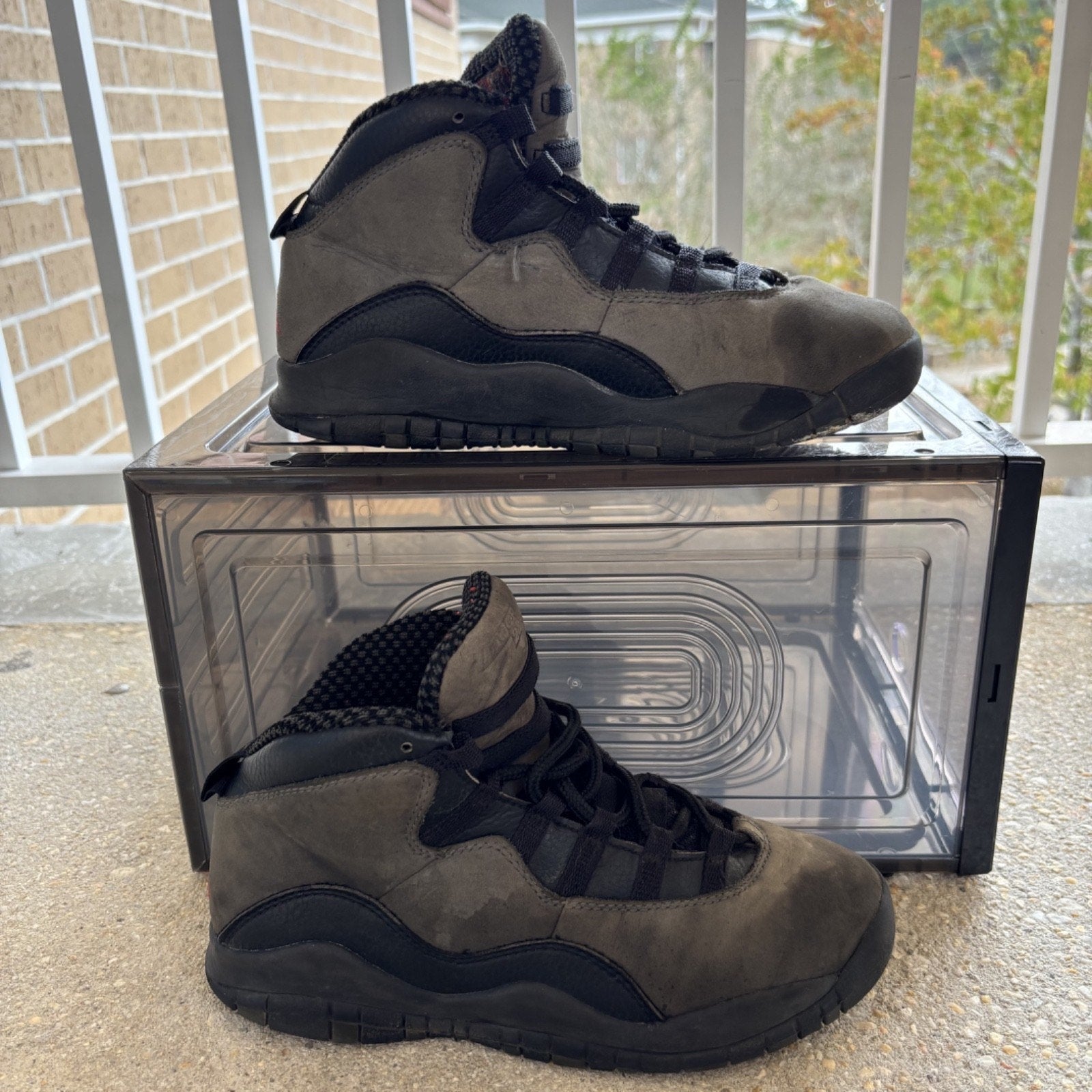 Nike Air Jordan 10 Retro Shadow Mens Sz 5 Grey Black Casual Basketball Sneakers