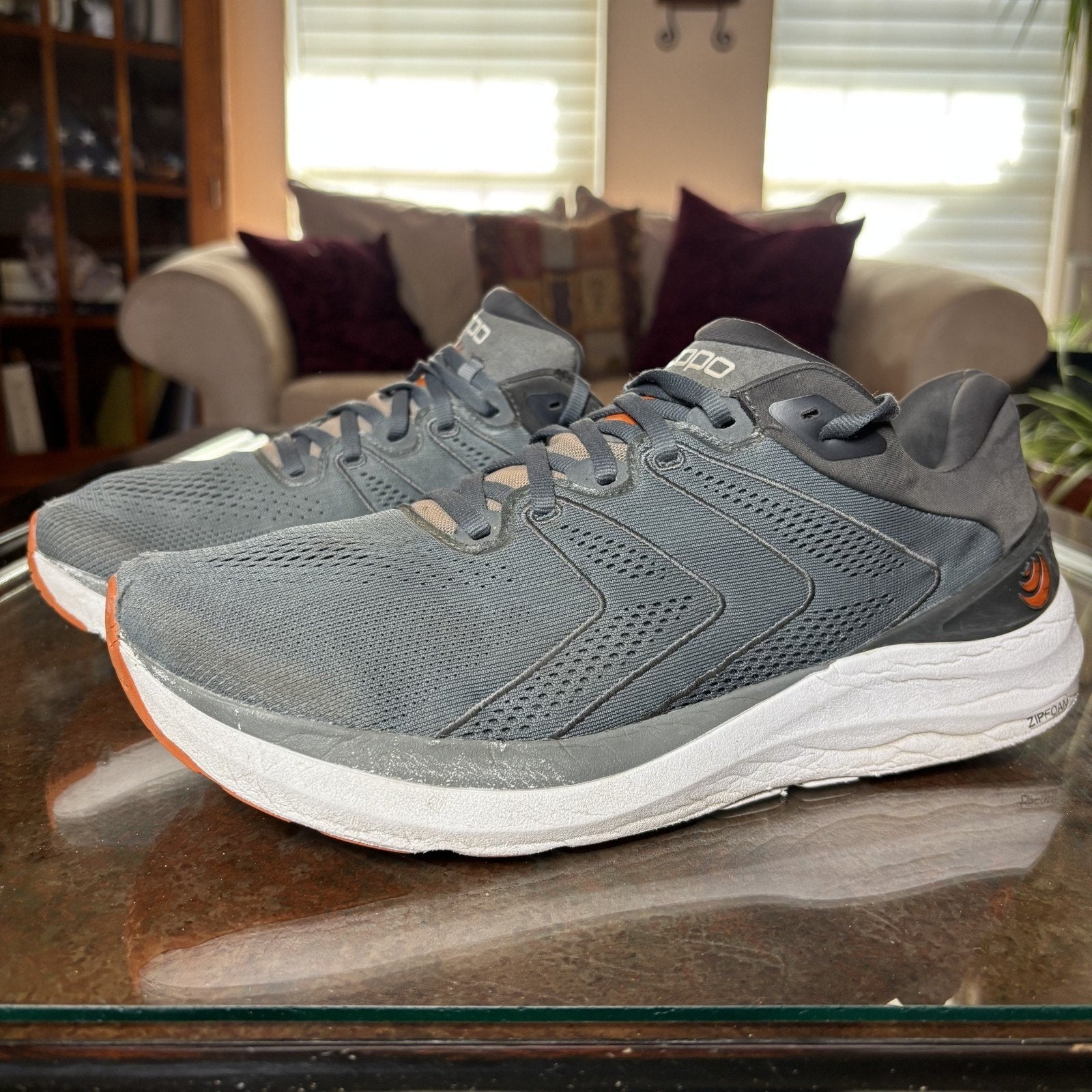 Topo Athletic Phantom 2 Shoes Men's 11.5 Gray Road Running Athletic Gym Sneakers