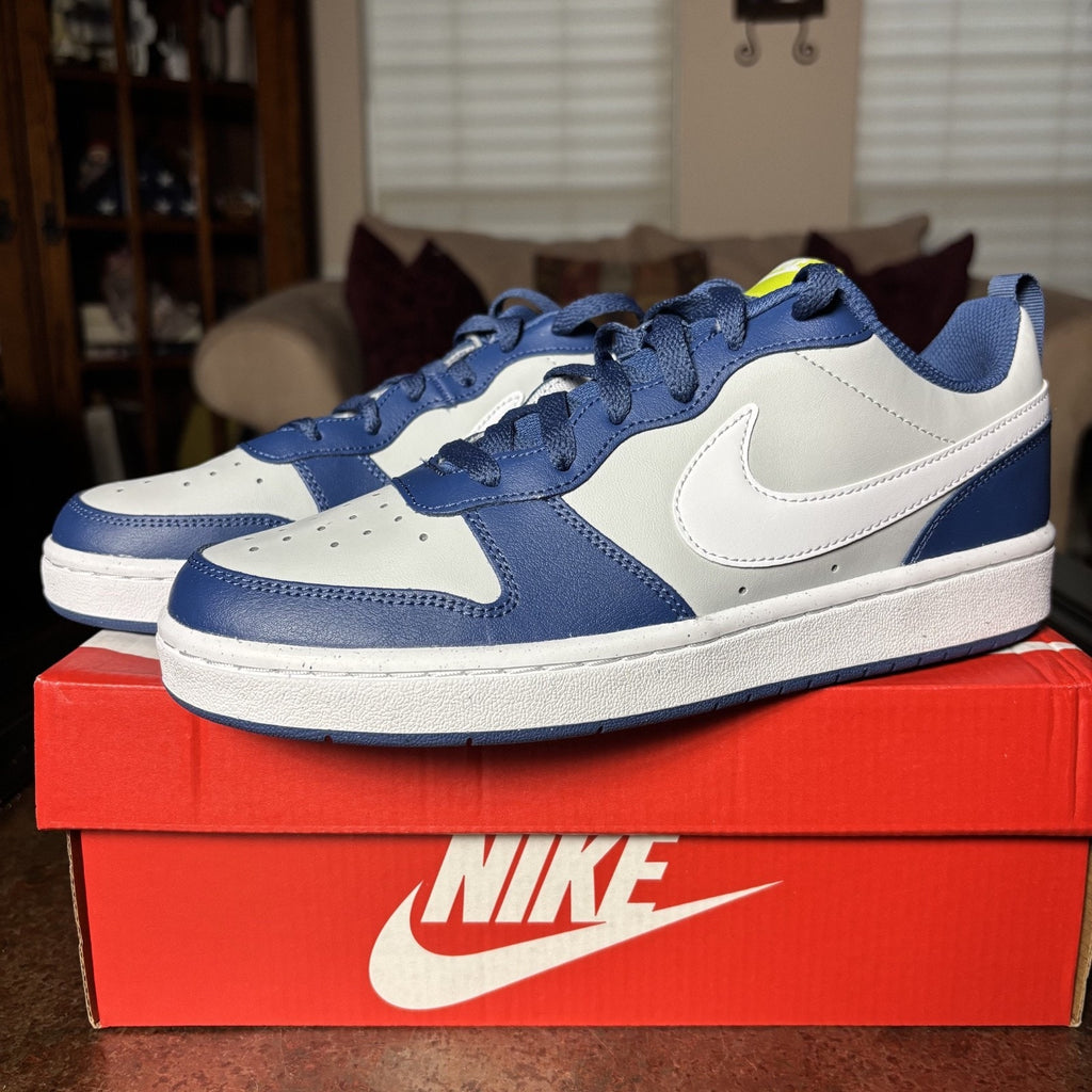 Nike Court Borough Low 2 Blue Grey Lifestyle Casual Shoes Sneakers Boys Sizes