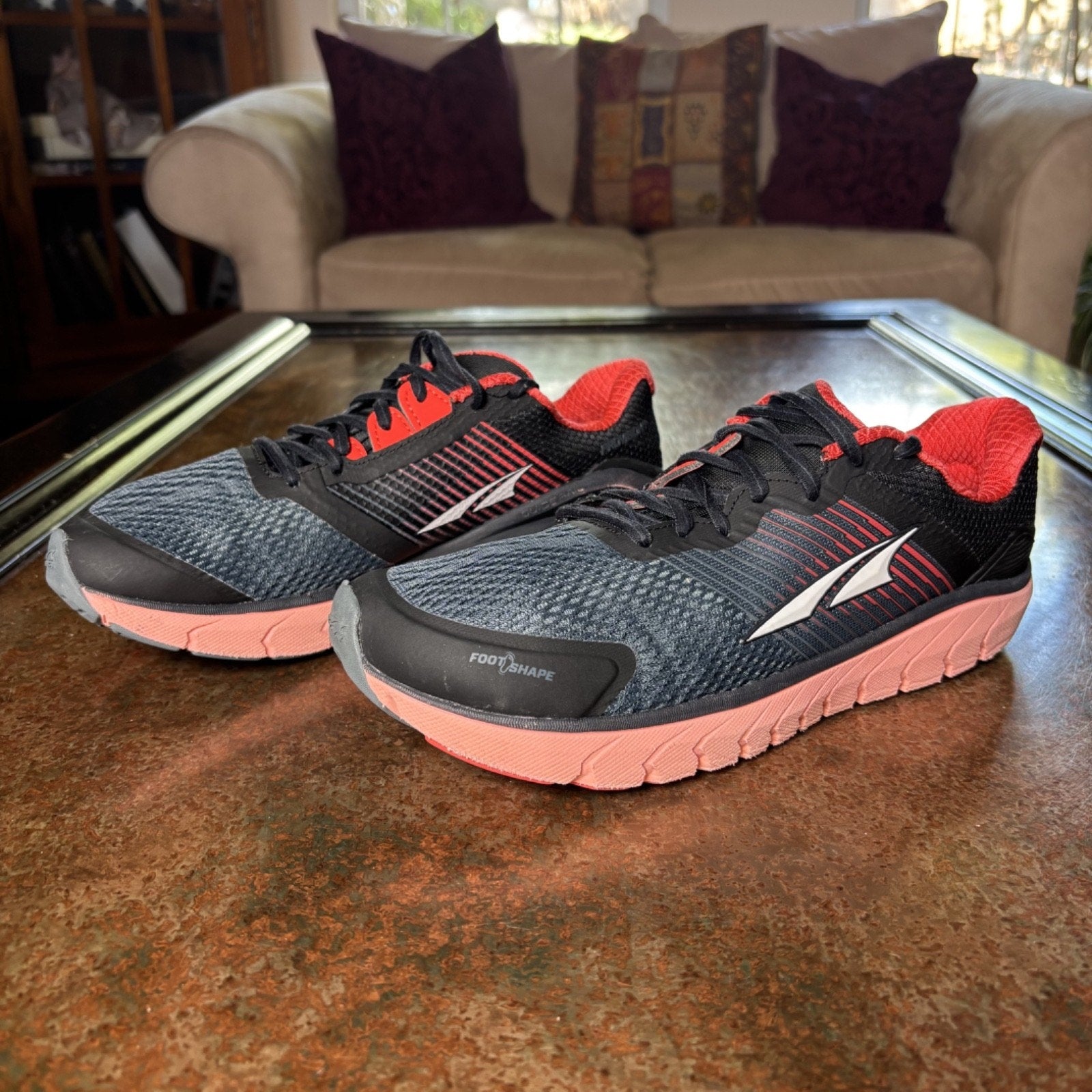 Altra Provision 4 Shoes Womens Size 9.5 Black Red Road Running Athletic Sneakers