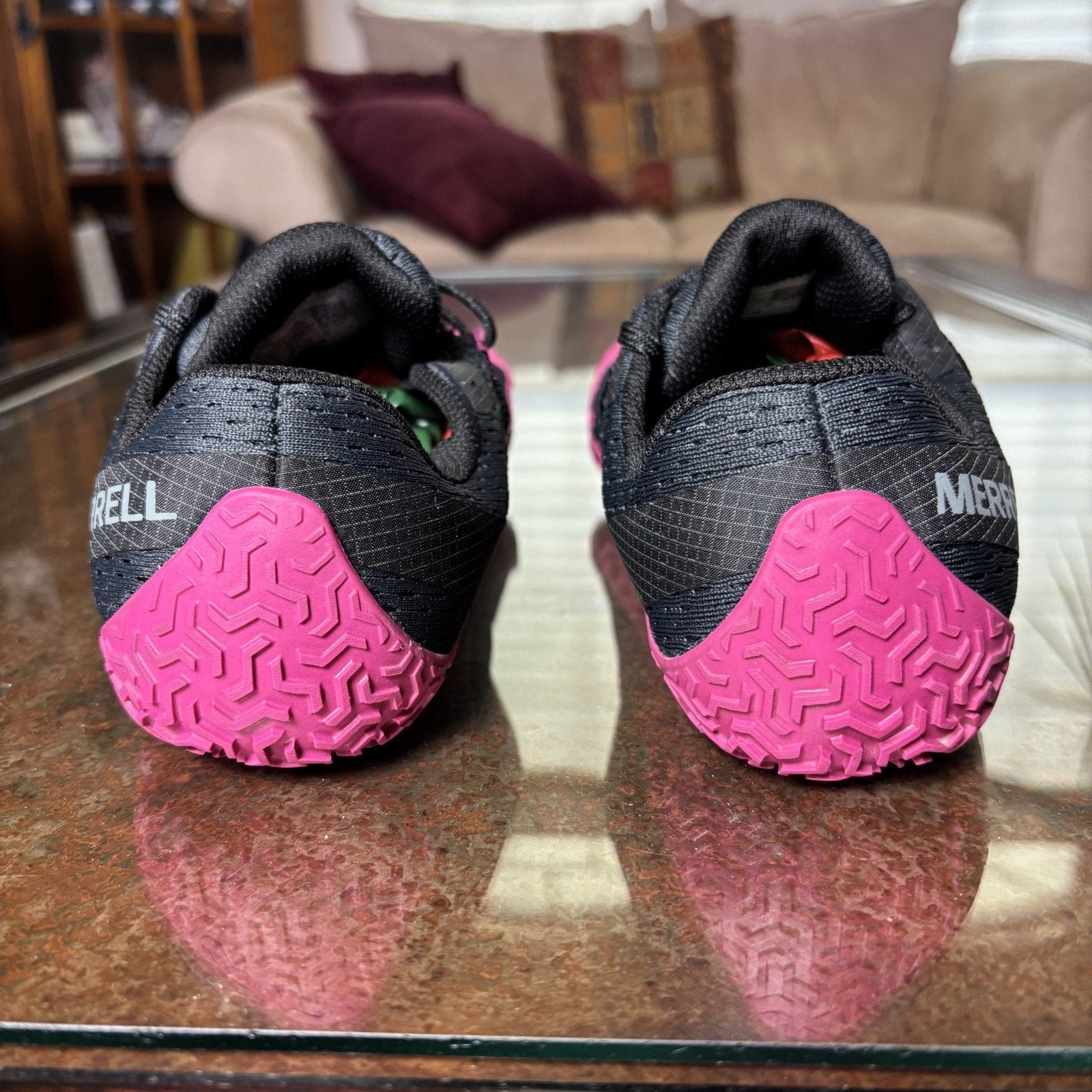 Merrell Vapor Glove 6 Women's 8 Black Minimalist Barefoot Athletic Trail Sneaker