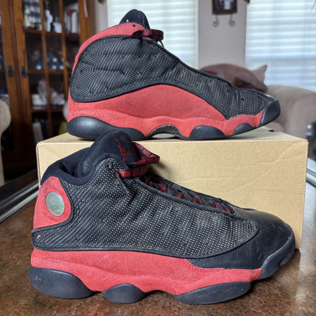 Nike Air Jordan 13 Retro Bred Basketball Shoes Mens Sz 8 Black Red Sneakers 2018