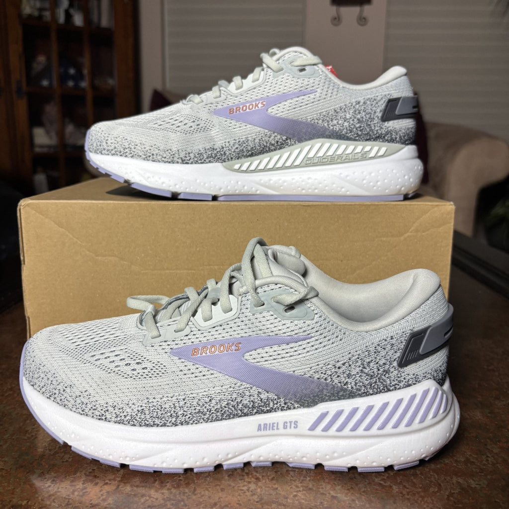 Brooks Ariel GTS 24 Shoes Women's 8.5 Grey Purple Road Running Comfort Stability