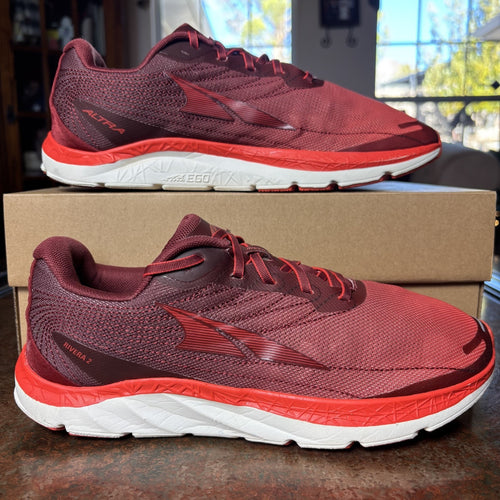 Altra Rivera 2 Road Running Shoes Mens Sz 9 Red Athletic Zero Drop Gym Sneakers
