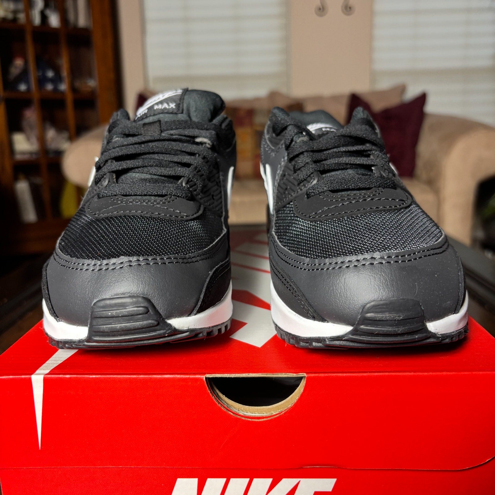 Nike Air Max 90 Black Grey White Lifestyle Casual Shoes Sneakers Mens Sizes NEW